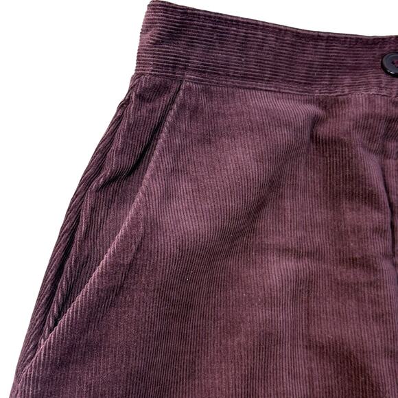 Vintage 80s Wrangler Burgundy Corduroy A-Line Skirt Women’s 11 Western 26” Waist - Picture 4 of 10